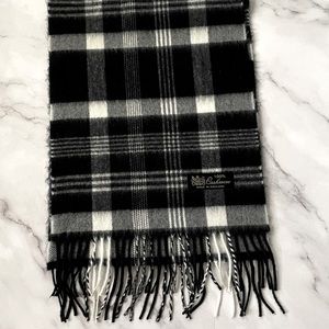 Plaid cashmere scarf